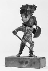 Gladiator (Hoplomachus) in Kampfstellung