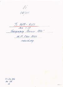 81 110/111 K 8689-9153 Seite 1-77 Nachlaßstiftung Mosser 1885 ab Nr. 8704-8993 vollständig 27. Dez. 1960 gez. Sch. [Schönberger, Arno] v.B. [= Lfd.-Nr. K 8689-9153 aus Inventarbuch XV Kunstkammer K 8689-9541]