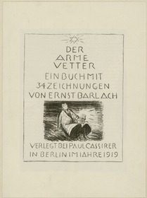 Verlagsankündigung Der arme Vetter Ein Buch mit 34 Zeichnungen von Ernst Barlach
