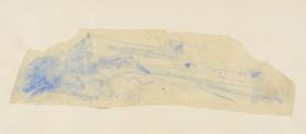 Jerusalem, Haus Salman Schocken, Peretz Smolenskin. Skizze - Perspektive der Gartenseite (unregelmäßig beschnitten)