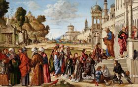 Die Weihe des heiligen Stephanus zum Diakon