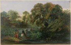 ""Cuesta de Jala"". Reiter in der Nähe des Rancho Jala