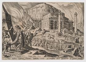 Die Zerstörung Jerusalems durch Kaiser Titus, Blatt 21 aus der Folge "Die Unglücke des jüdischen Volkes"
