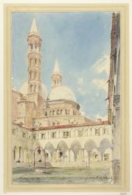 Reisestudien, Padua, Sant Antonio, Ansicht des zweiten Klosterhofs