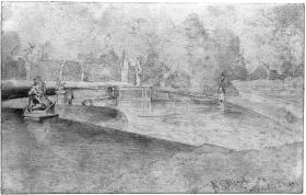 Brunnenanlage im Park Nymphenburg in München