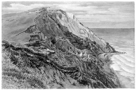 Der Kliffabsturz auf Hiddensee vom Jahr 1888