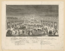Illumination zur Krönung von Karl VII. in Frankfurt 1742