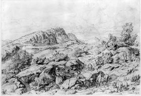 Landleute und Schweinehirt bei Civitella