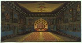 Wohnzimmer (Spiegelsaal) der letzten persischen [Kaiser] in der Festung zu [Baku]