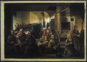 Speisesaal in einem russischen Kloster