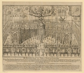Feuerwerkstheater zur Hochzeit von Leopold I. und Eleonore Magdalene von Pfalz-Neuburg in Wien 1677