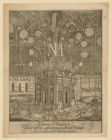 Feuerwerk zur Hochzeit von Leopold I. und  Margarita Teresa von Spanien in Breslau 1666