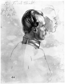 Friedrich Albrecht Prinz von Preußen, Porträtstudie zu "Die Krönung Wilhelms I. in Königsberg"
