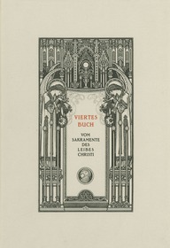 Probedruck des vierten Zwischentitels in Thomas von Kempen Die vier Bücher von der Nachfolge Christi