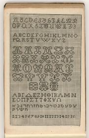 Stickvorlagen: Alphabet und arabische Zahlen