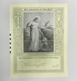Sei getreu bis an den Tod - Zur Erinnerung an die Konfirmation, Richard August Christian Weber, Gedenkblatt Nr. 12a