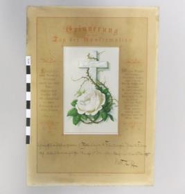 Erinnerung an den Tag der Konfirmation für Georg H. Wallner, 1885, Nr. 371
