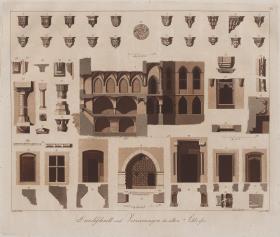 Schloss Marienburg in Preussen. Durchschnitt und Verzierungen des alten Schlosses