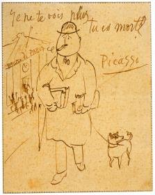 Guillaume Apollinaire, Bankangestellter
Verso: Vorderseite der Briefkarte