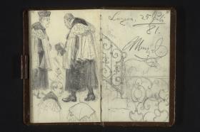 Studien von Priestern, Geländer in Meran
