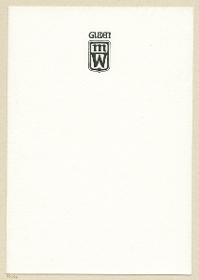 Briefpapier mit Monogramm MW Guben (für Max Wilke)