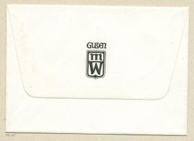 Briefumschlag mit Monogramm MW Guben (für Max Wilke)