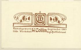 Briefkopf der Kunstgewerblichen Werkstatt W. Collin