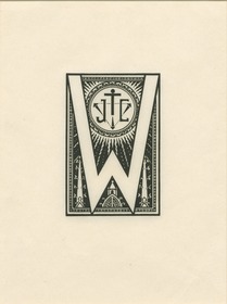 Probedruck einer "Symbol-Initiale" in Thomas von Kempen Die vier Bücher von der Nachfolge Christi