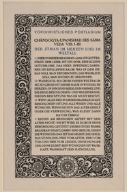Probedruck des "Vorchristlichen Postludiums" in Thomas von Kempen Die vier Bücher von der Nachfolge Christi
