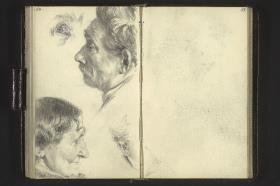 Frauen- und Männerkopf, Augenpartie