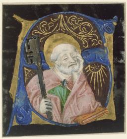 Initiale S(imon Petre ?), Antiphonarium Officii, Fragment