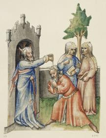 Aaron wird von Moses zum Priester gesalbt