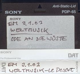 EM (=Ethnomagazin) 3.1.03 - Weltmusik - Ode an die Wüste - Le Desert