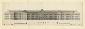 Entwurf des Neuen Schlosses in Stuttgart, Aufriss der Hauptfront