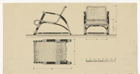 Sessel in Bondotgeflecht (Möbelbau, Stuttgart)