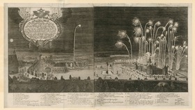 Feuerwerktheater für Karl X. Gustav und Ottavio Piccolomini in Nürnberg 1650