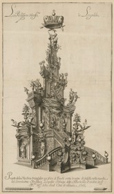 Feuerwerksaufbau zur Geburt von Leopold Johann von Österreich in Pavia 1716
