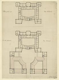 Schloss Werneck, Hauptgeschoss und Obergeschoss, Grundrisse