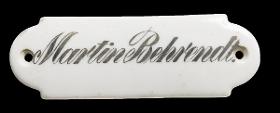 Namensschild "Martin Behrendt."