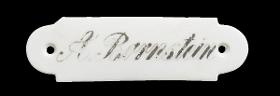Namensschild "A. Bornstein"