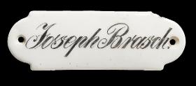 Namensschild "Joseph Brasch."