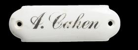 Namensschild "A. Cahen"