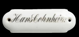 Namensschild "Hans Cohnheim"