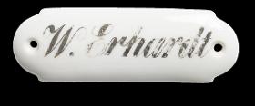 Namensschild "W. Erhardt"