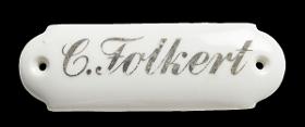 Namensschild "C. Folkert"