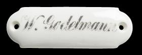 Namensschild "W. Godelmann"