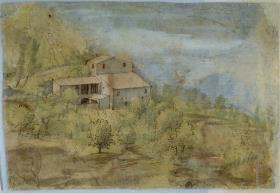Gehöft in einer Landschaft