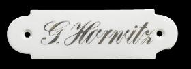 Namensschild "G. Horwitz"