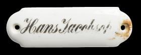 Namensschild "Hans Jacobsohn"