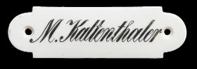 Namensschild "M. Kaltenthaler"